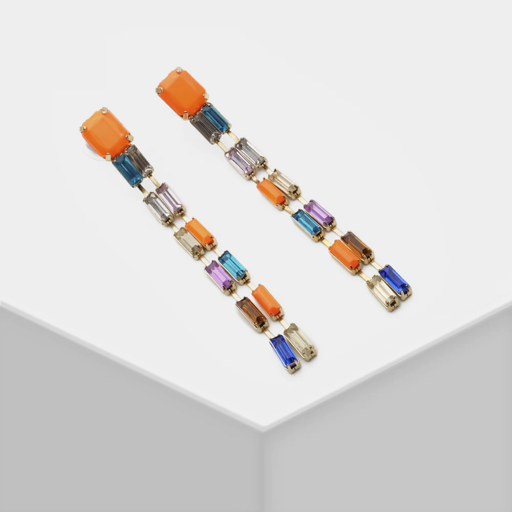

M19-Amorita boutique trendy colourful long earrings