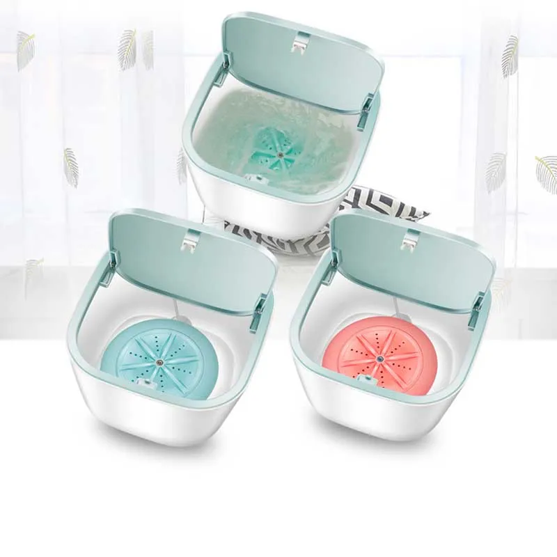 

Portable Washing Machine 3.8L Rotating Ultrasonic Turbines Washer USB Clothes Washer Underwear Laundry Washing Machine Bucket