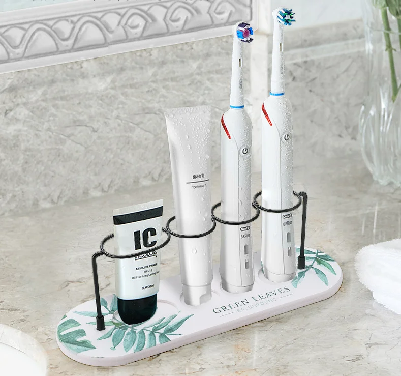 

1pcs Toothbrush Holder Diatom Mud Electric Tooth Brush Holder Bathroom Storage Bathroom SuppliesRack With Soap Waterproof Pad