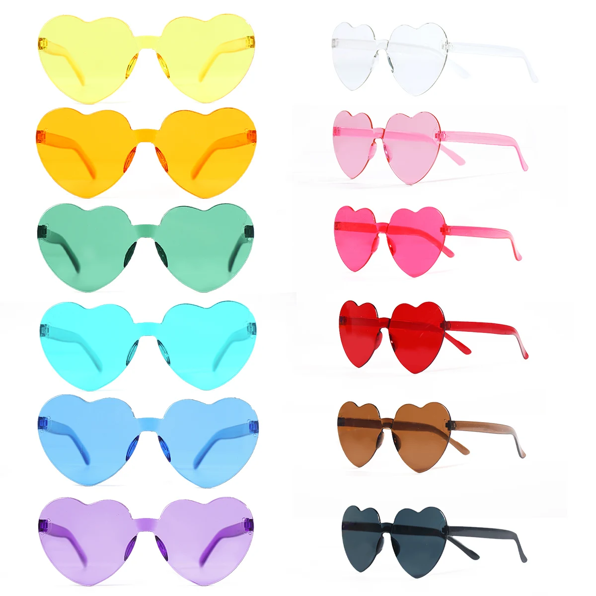 

Love Heart Shaped Sunglasses Women Brand Designer Women Men Sweet Design Eyewear Party Sun Glasses Outdoor Goggle Oculos De Sol