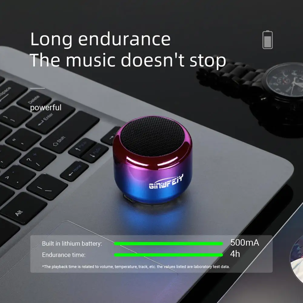

L13 Mini Speaker Wireless Speaker Colorful LED TF Card USB Subwoofer Portable MP3 Music Sound Column For PC Phone