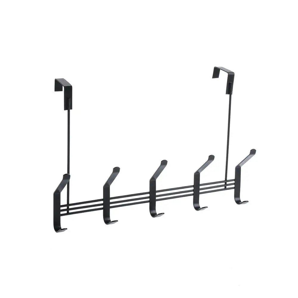 

Coats Rack Door Hanging Hook Punch Free Door Hanger Hats Bags Holder Tie Scarf Key Hook Iron Wall Hanger Clothes Towel Shelf
