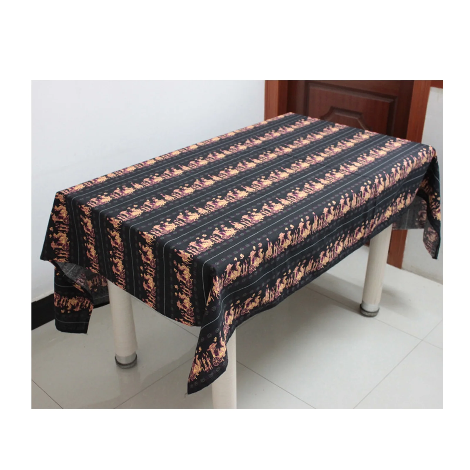 

Скатерти из хлопка и льна, водонепроницаемые скатерти для стола, черно-коричневые скатерти для обеденного стола, украшение для журнального ...