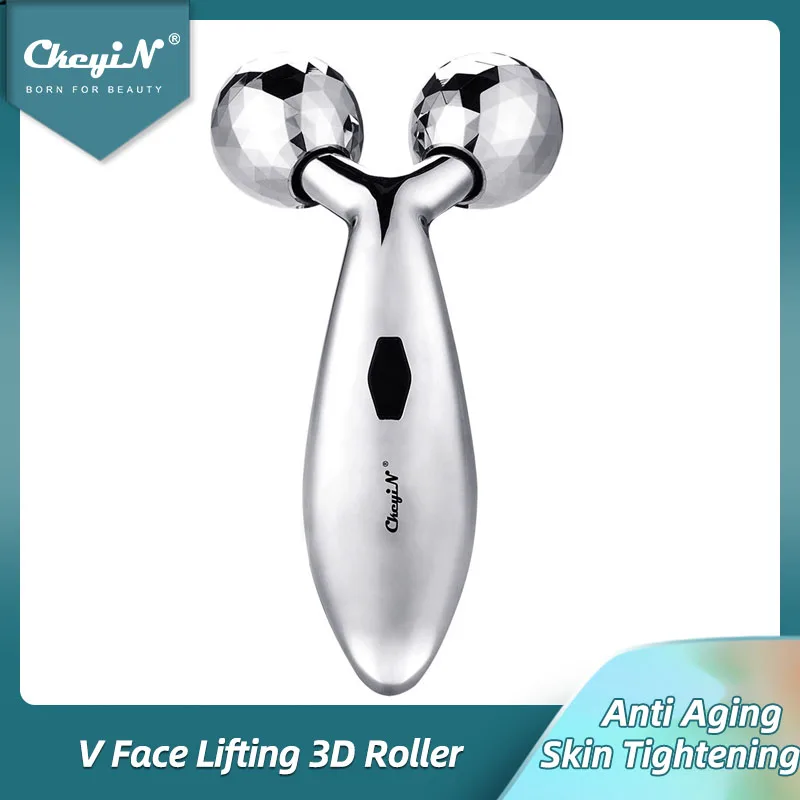 

CkeyiN 3D Face Roller Microcurrent Facial Massager V Face Lift Beauty Roller Vibration Body Massage Anti Aging Wrinkle Reduction