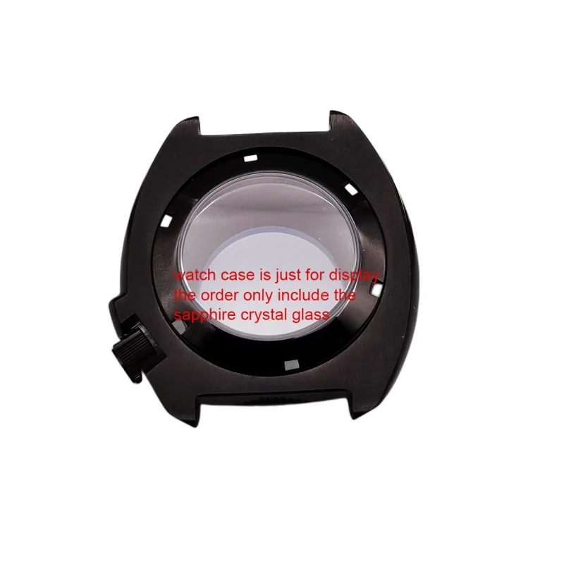 Modified parts SKX6105 SKX007 Black Transparent Crystal Watch Back Cover For NH35 NH36 Movement Dive Watch