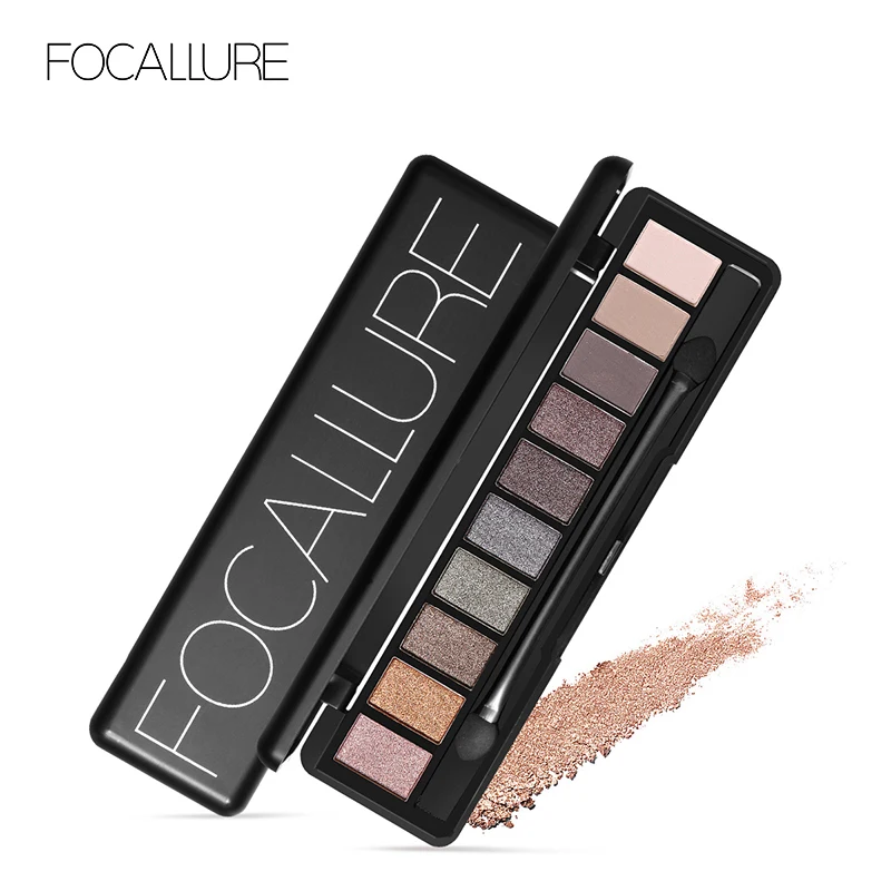 

FOCALLURE 10 Color Waterproof Eyeshadow Palette Long-Lasting Natural Matte Shimmer Glitter Eye Makeup Cosmetic for Women