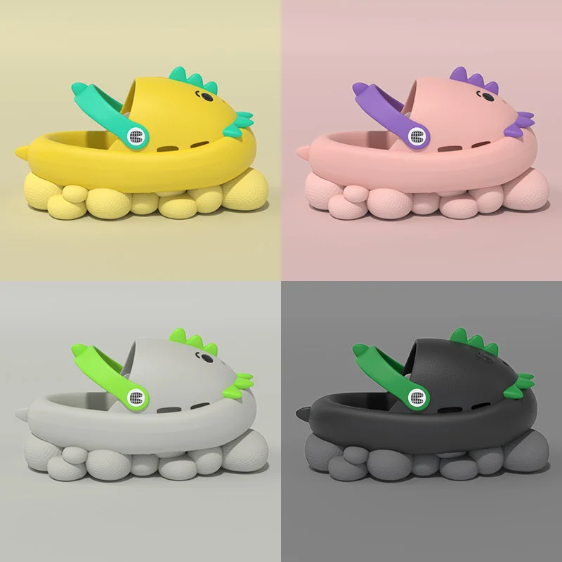 Сандалии Детские с дырками в виде динозавров Нескользящие мягкая подошва