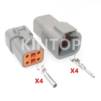 1 set 4 pins automobile large current electric cable socket dtp06 4s dtp06 4p car engine plastic housing sealed plug
