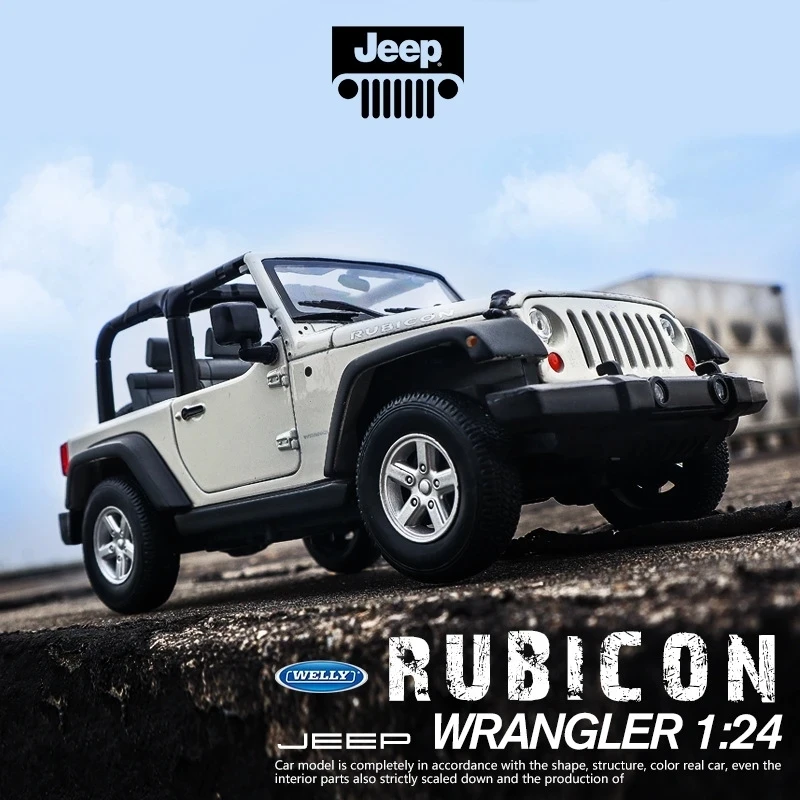 

WELLY 1:24 2007 Jeep Wrangler Rubicon Alloy Model Car Diecast & Toy Metal Off-road Vehicles Car Model Simulation Childrens Gifts