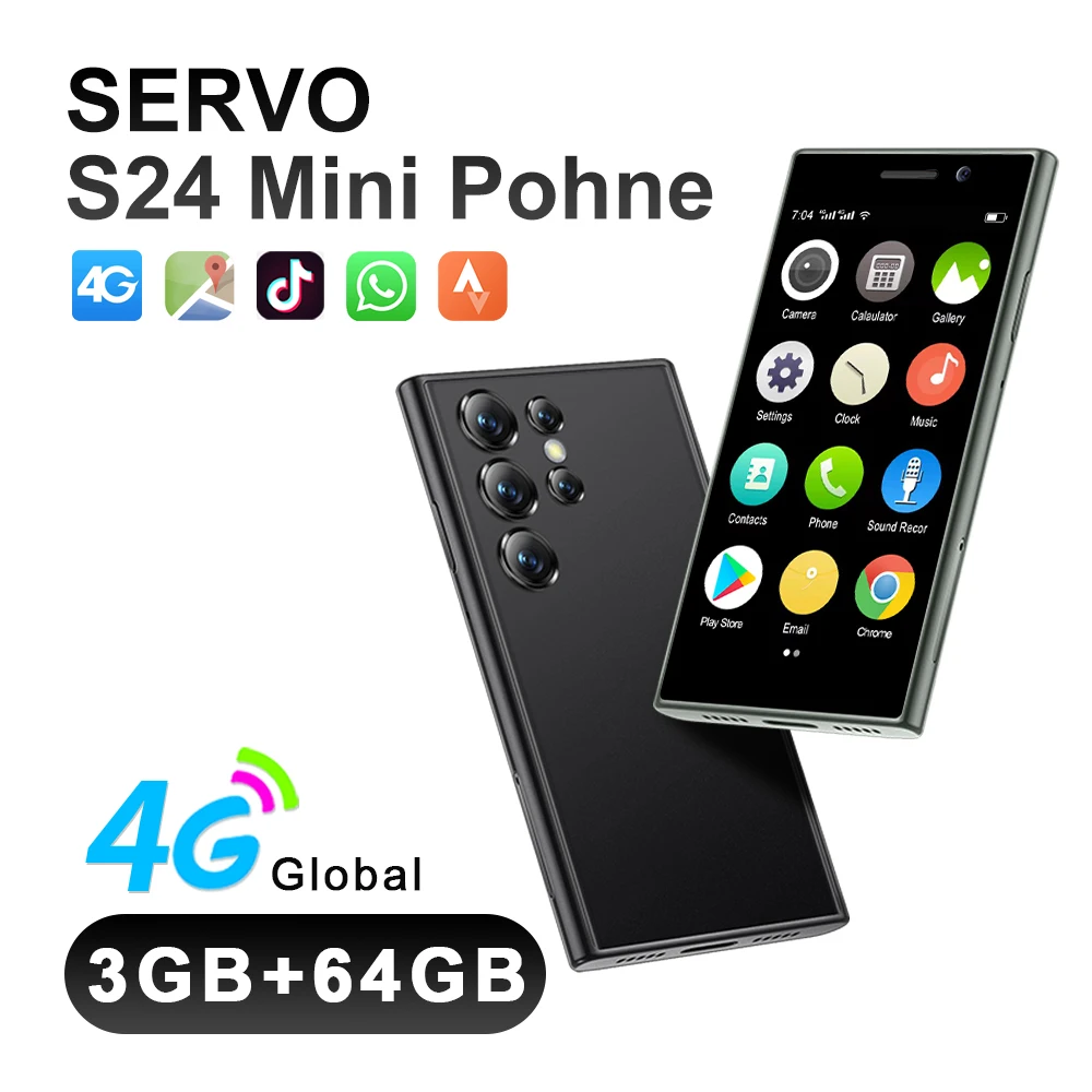 SERVO S24 Mini Смартфон с 3-дюймовым дисплеем ОЗУ 2 Гб ПЗУ 16 10 0 мАч Android 2000