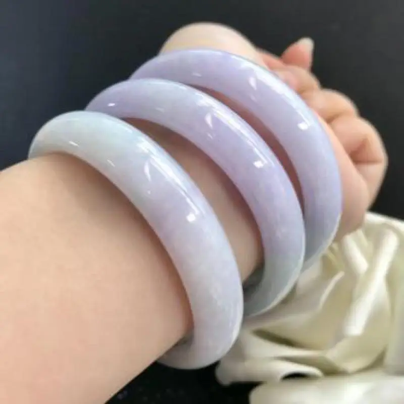 

Certified Burma Jade Bangle Purple Jadeite Bracelet Women Healing Jewelry Amulet Genuine Natural Myanmar Jades Stone Bangles