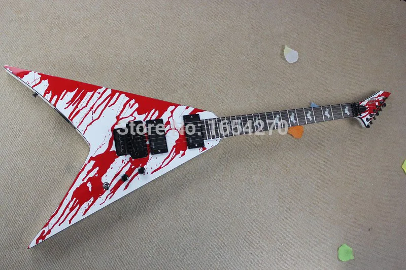 

New arrival .. blood tears jaw custom electric guitar, james Hetfield .. guitar 150717