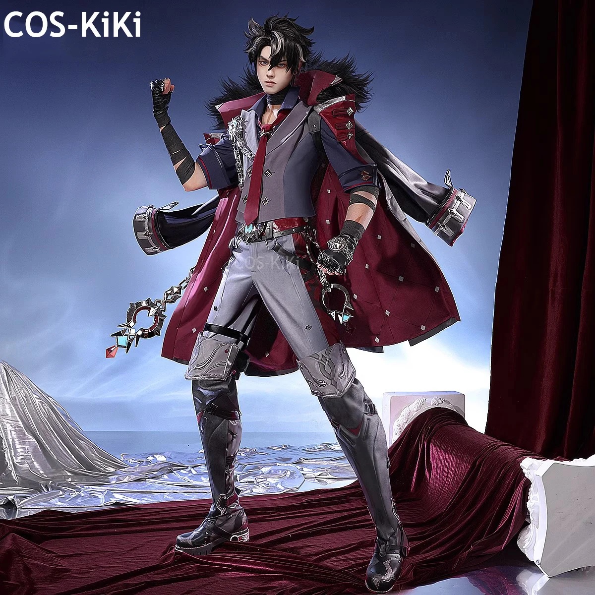 Костюм для косплея COS-KiKi Genshin Impact Wriothesley Warden великолепный красивый костюм на