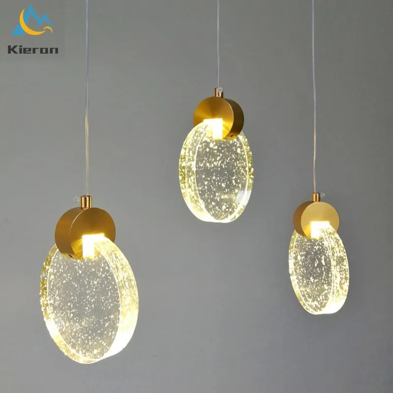 

Modern Simple 5head Highlight Crystal LED Chandelier Restaurant Bar Bedroom Bedside Pendant Lamps Room Decorat Study Chandeliers