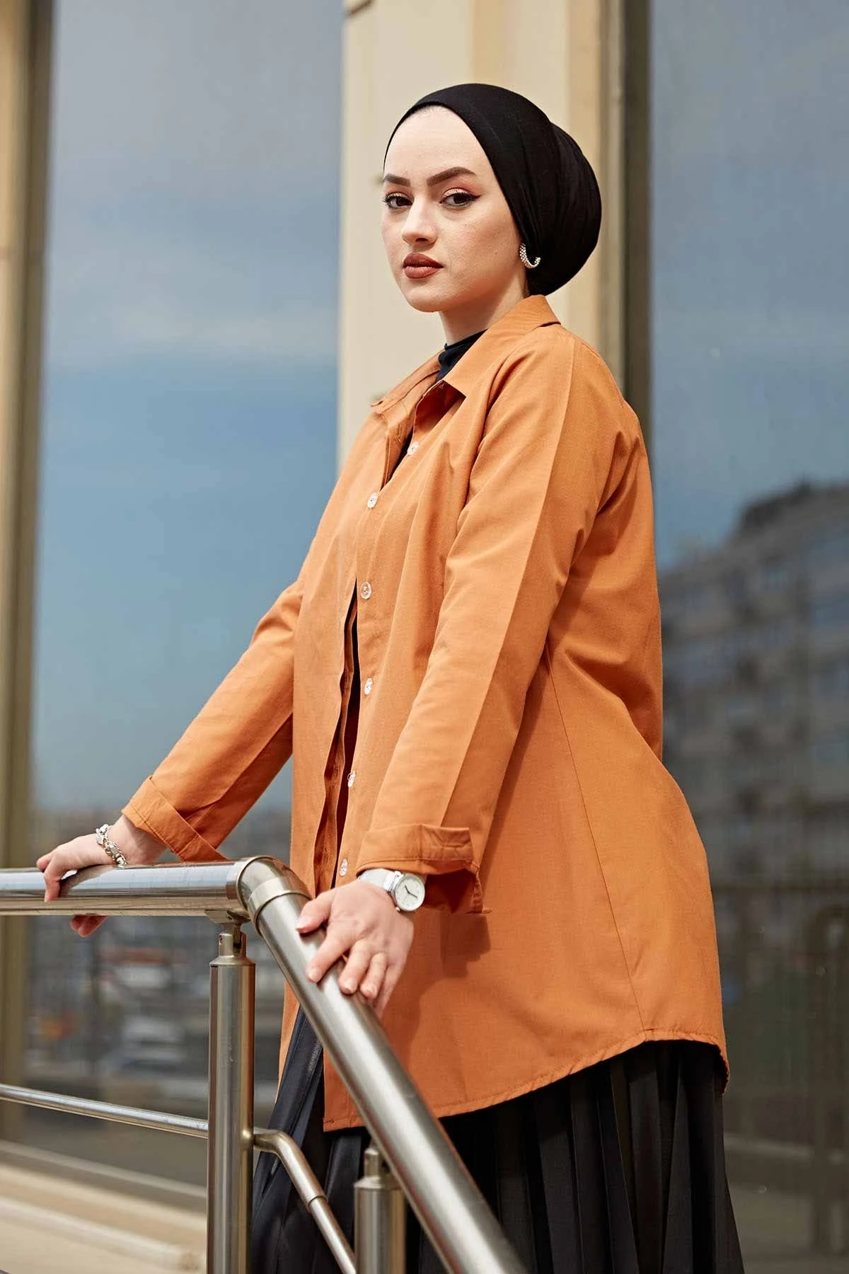 Boyfriend Shirt MD Tan
