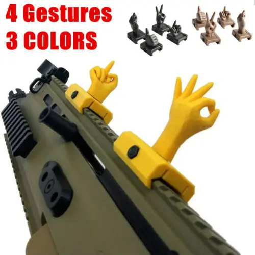 

Novelty Gesture Sights for 20mm Wide Rail Mount Base Modification Accessories