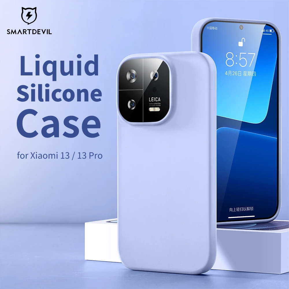 

SmartDevil Liquid Silicone Phone Case for Xiaom Mi 13 Pro Solid Candy Color Soft Back Cover for Xiaomi 13