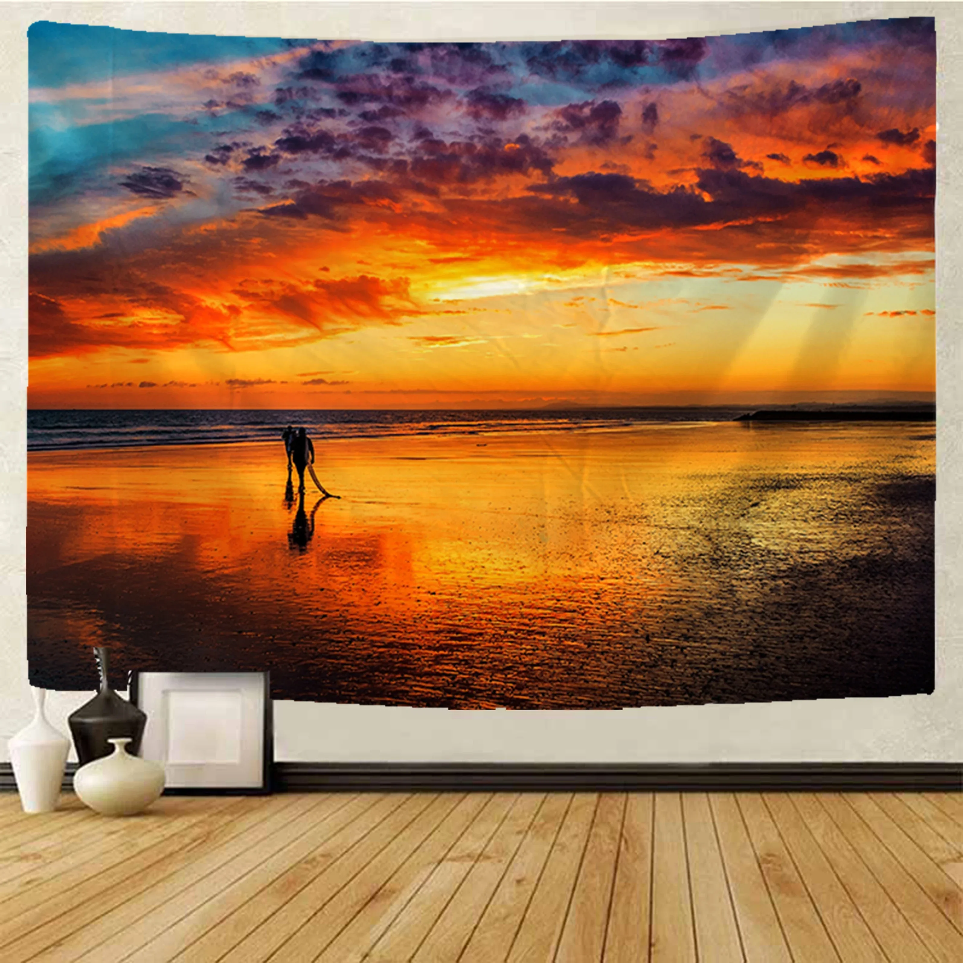 Психоделический пляжный коврик пляжное полотенце гобелен мандала настенный