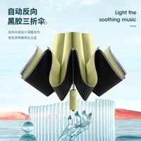 fully automatic folding anti ultraviolet reflective umbrella rainproof and windproof travel umbrella one button opening and