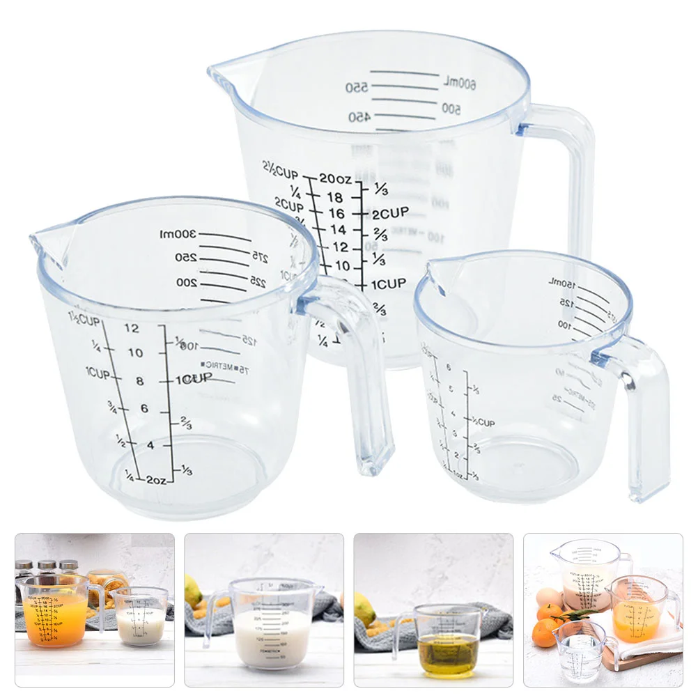 

Measuring Cups Cup Measureplastic Set Pitcher Mug Kitchenstackable Liquid Jug Baking Mixing Transparent Pot Coffee Espresso