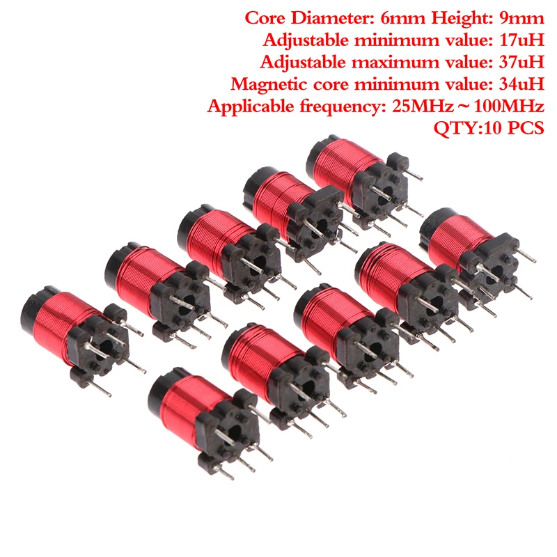 

10 шт 50T 13uh-34uH Регулируемая высокочастотная лампа