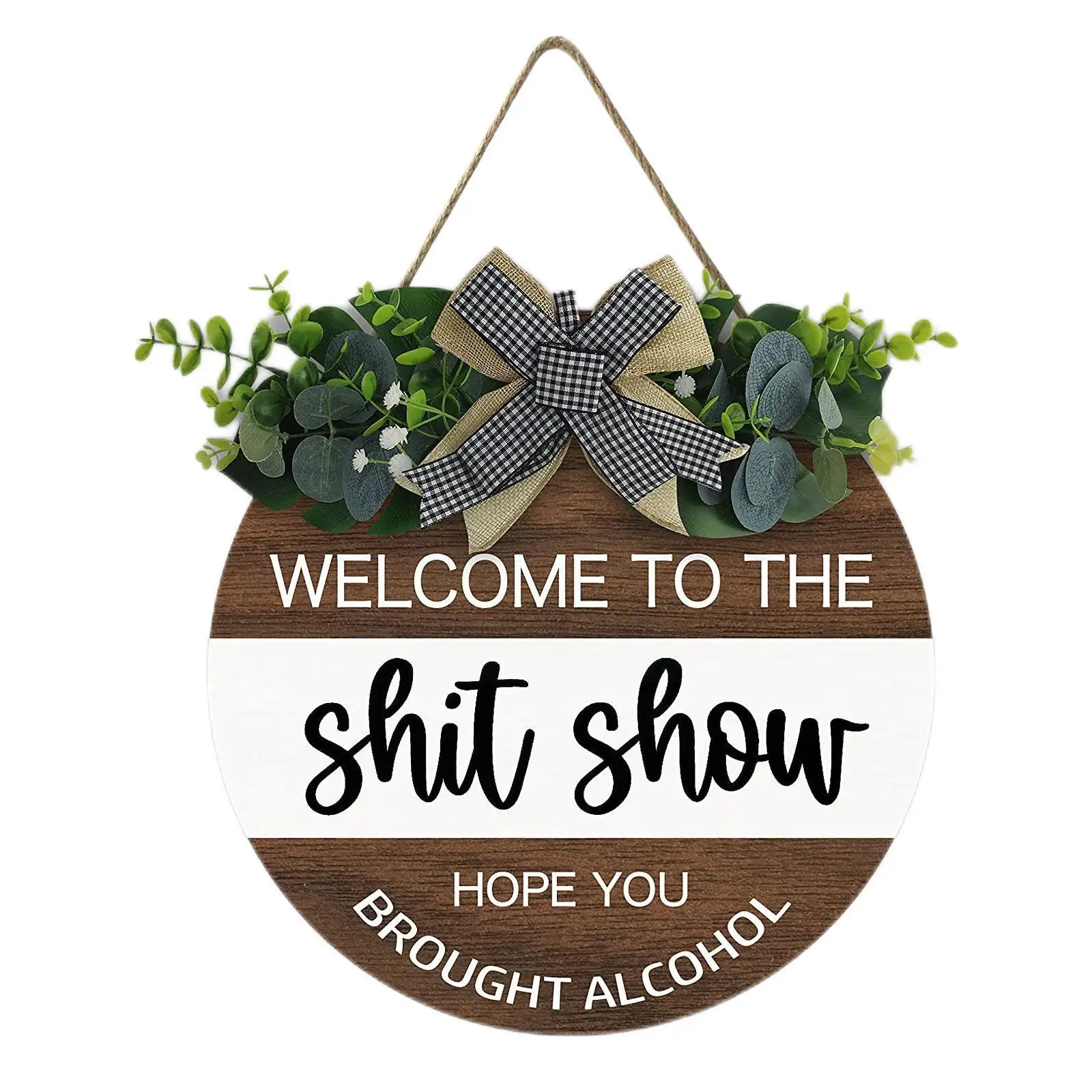 

Home Wall Decor Accessories Wooden Welcome Sign For Outdoor Front Door Wooden Hanging Plate Decoration Ornament Garden Farm H8g7