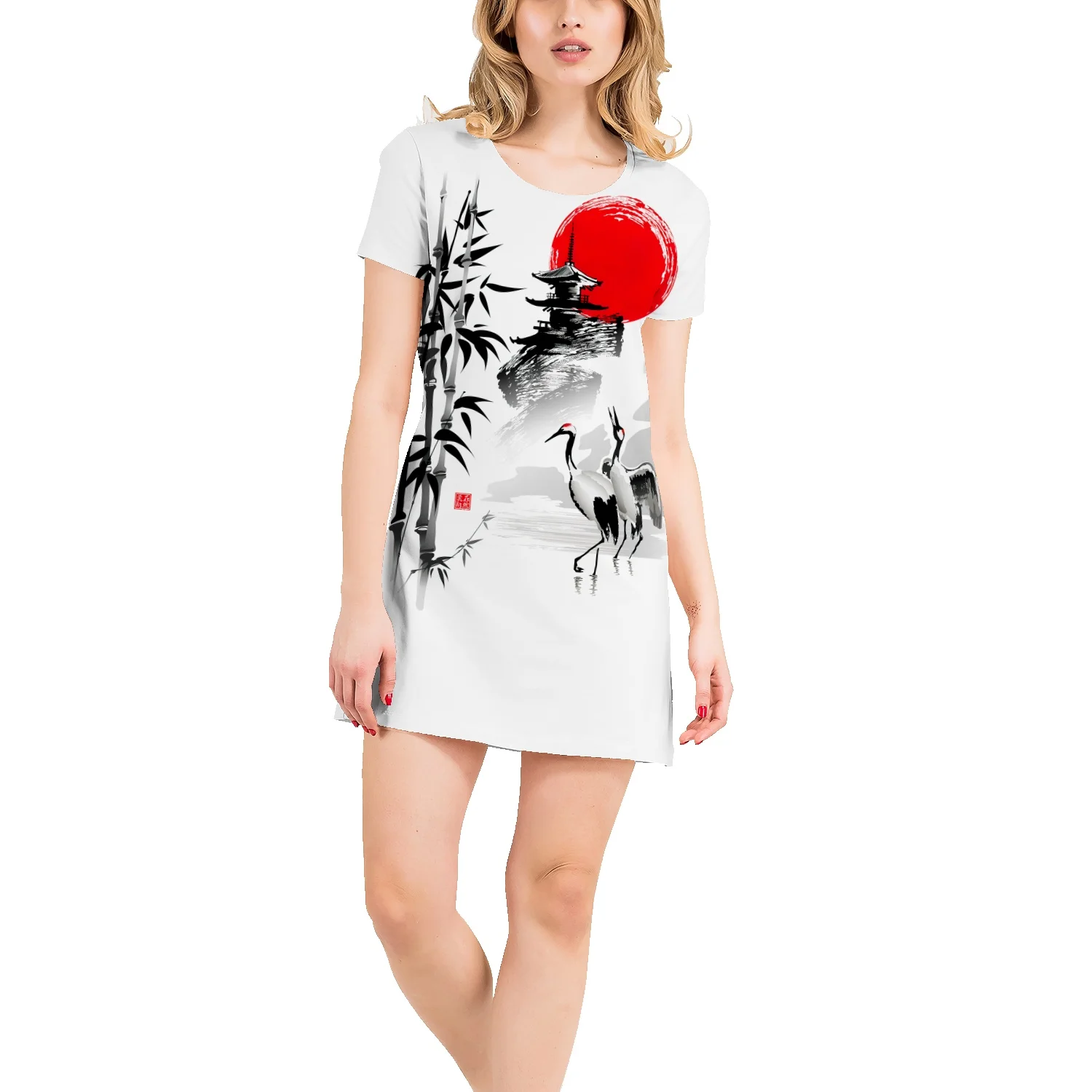 

Женская футболка с коротким рукавом и цветочным принтом, с серийным принтом