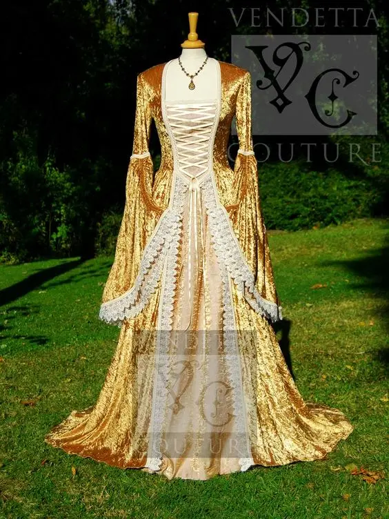 Золотое бархатное платье MARISOlSANCHEZ