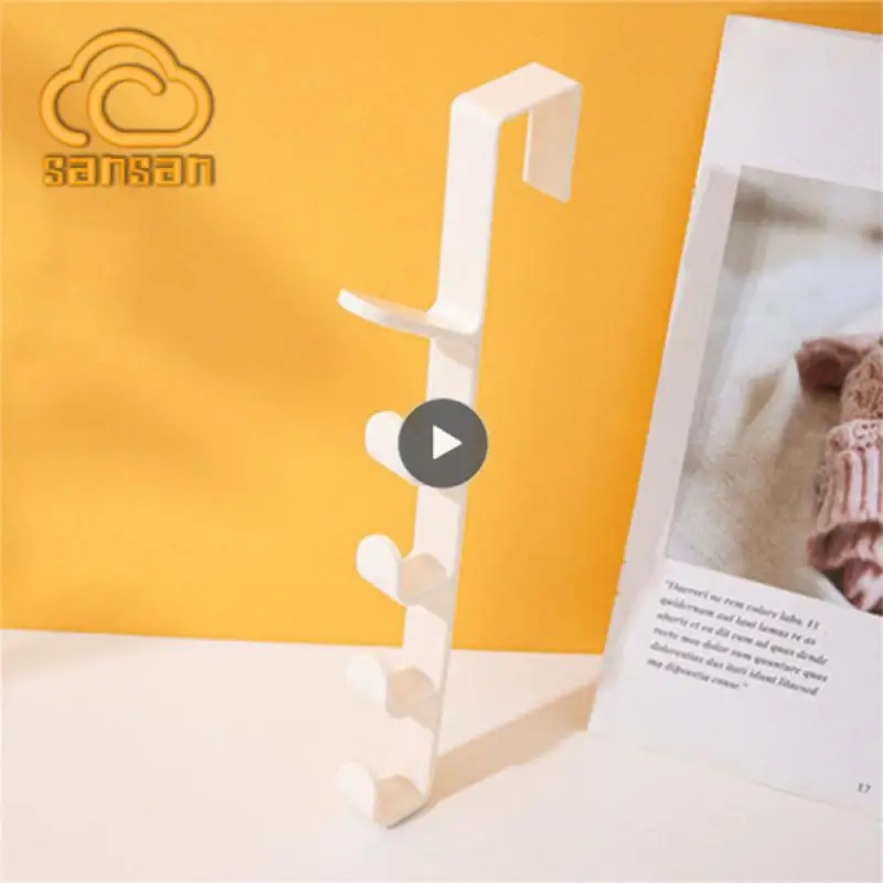 

With 5 Useful Hooks Convenient Storage Rack Three Colors Clothes Hanging Rack Strong Plastic Storage Rack Storage Hook Abs