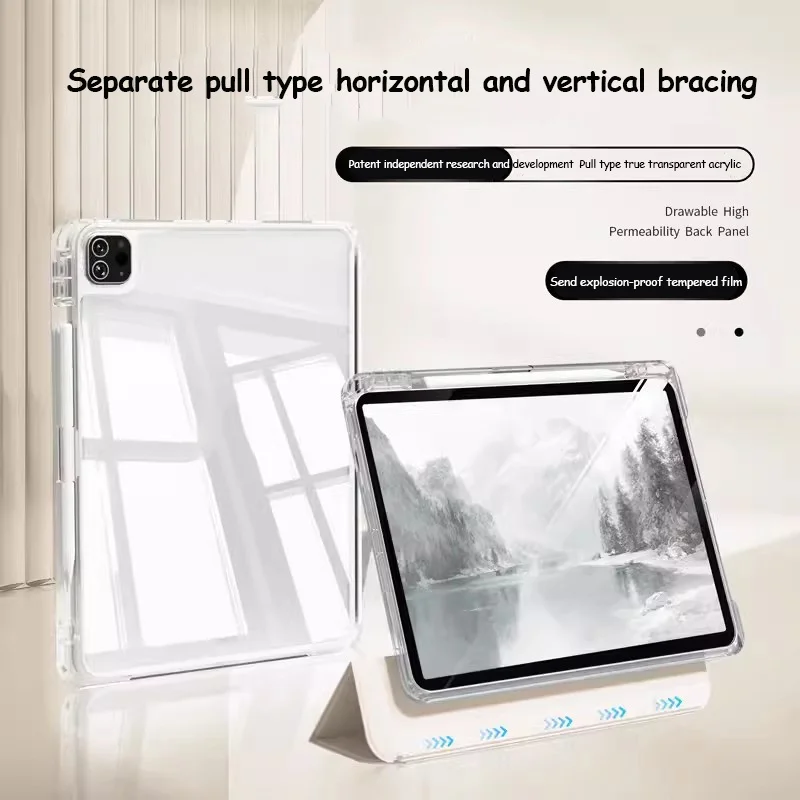 

Acrylic Back Case for Xiaomi Pad 6 Pro 2023 for Mipad 6 Pad 5 Pro 5 11 Slide Rail Pull-out Detachable Acrylic Transparent Case