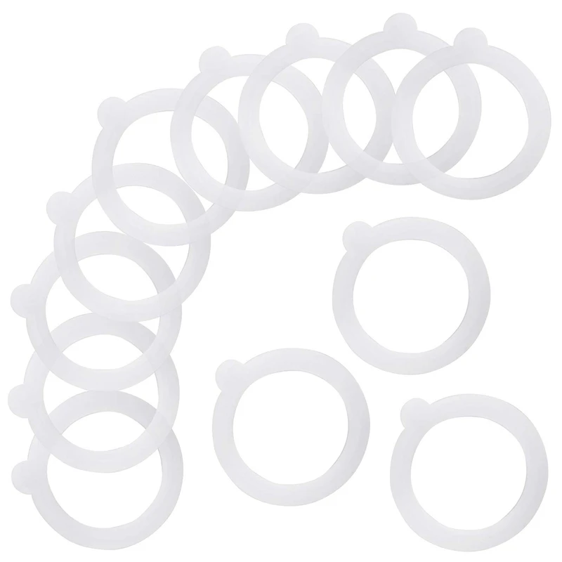 

Leakproof Airtight Silicone Sealing Rings,For Glass Clip Top Jars 0.35/ 0.5/ 1/ 1.5/ 2 Liter(Translucent,12Pcs,3.75Inch)