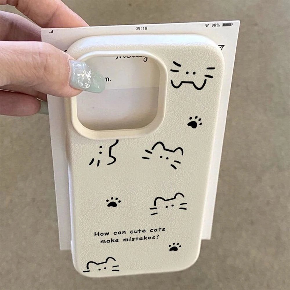 Чехол для телефона Lines Cute Cat iPhone 13 чехол 15 16 11 12 14 Pro Max Plus противоударный бампер