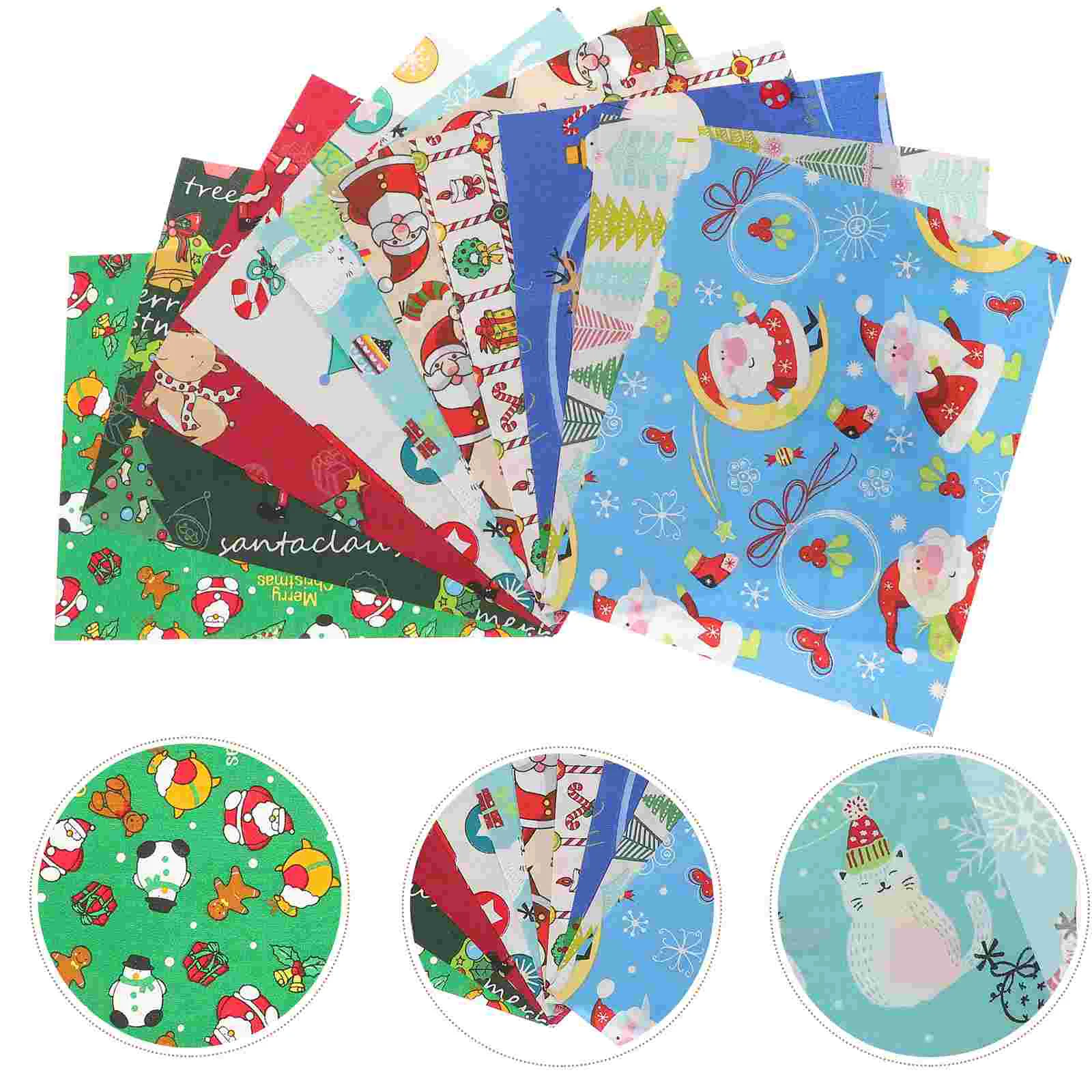 

Fabric Patchwork Christmas Cotton Cloth Squares Sewing Quilting Diy Bundle Craft Floral Fat Bundles Fabrics Sheets Forxmas