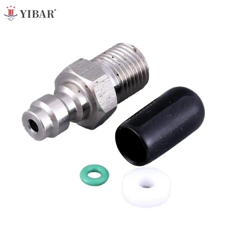 

PCP Paintball Pneumatic Quick Coupler 8MM M10x1 Male Plug Adapter Fittings 1/8NPT Air Refilling Stainless Steel