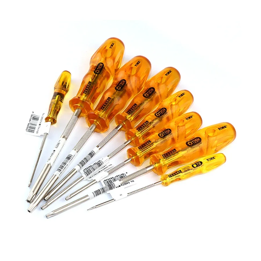 Серия VESSEL 5400TX Power Grip Отвертка TORX с шестигранной головкой и для винтов защитой от