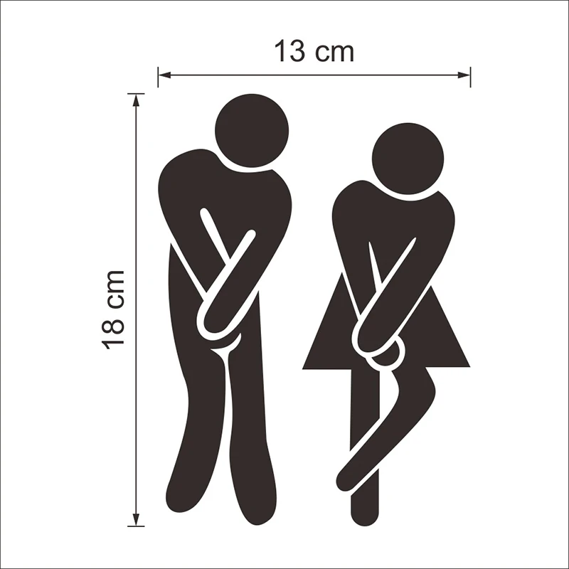 

Toilet Sticker Funny WC Sticker Removable Bathroom Door Sticker Washroom Wall Sticker Art Decal Creative DIY Home Decoration