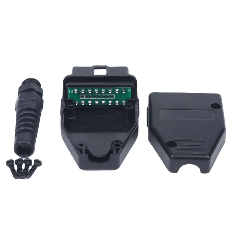 

16-контактный разъем AZGIANT OBD2 для автомобиля, оболочка с корпусом и вилки, винт типа «Мама-папа», автомобильные аксессуары