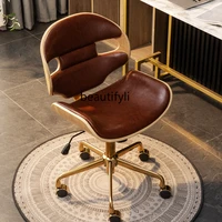 CXH Bedroom Small Chair Light Luxury Office Chair Study Desk Chair Study Chair Make-up Chair Swivel Chair