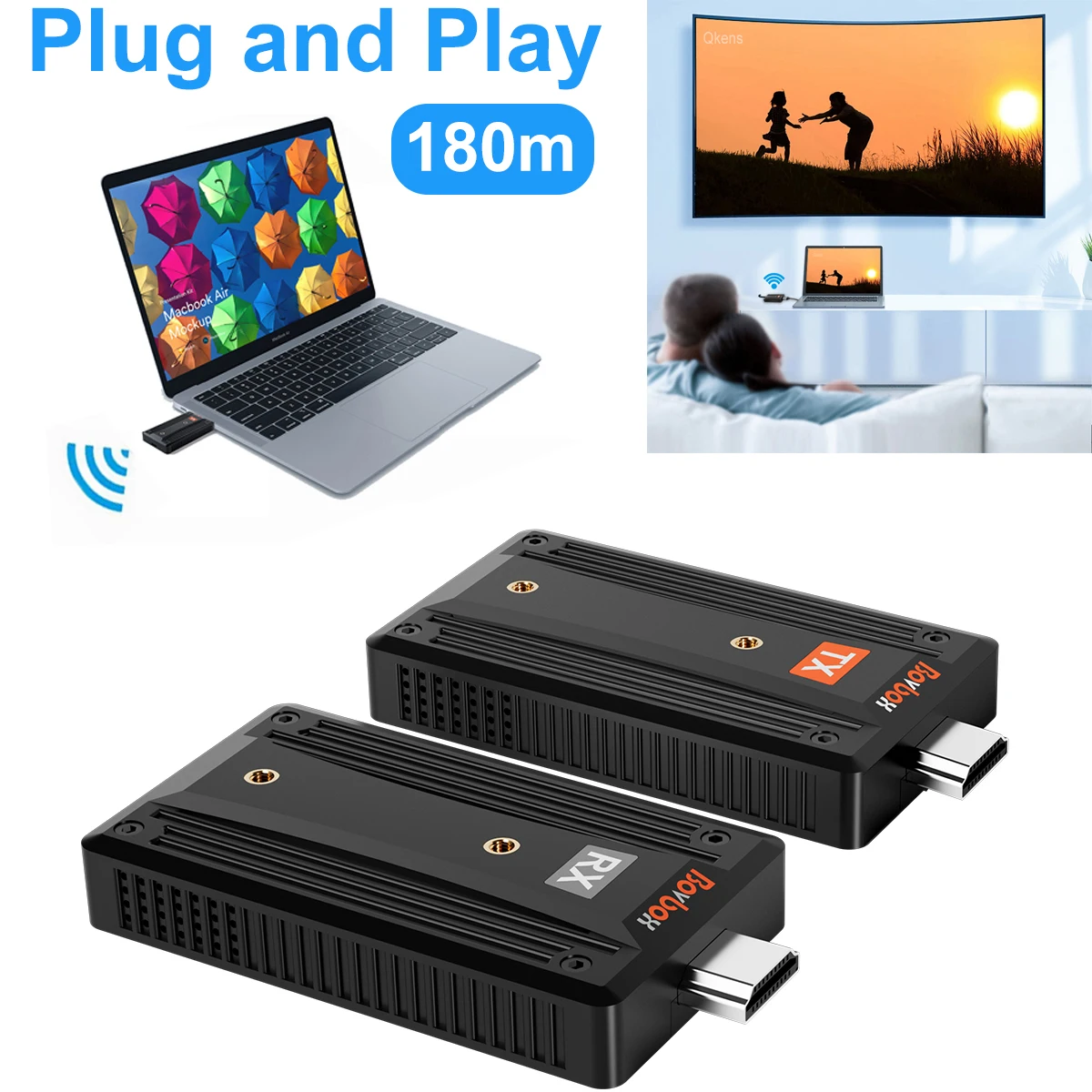 

180 м Аудио Видео беспроводной удлинитель HDMI камера Live потоковый передатчик и приемник для ПК проекция встреч не требует кабеля HDMI