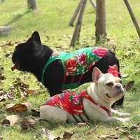 pet vest bago chenery dog vest northeast ethnic style cool and breathable fadou clothes spring and autumn summer clothes
