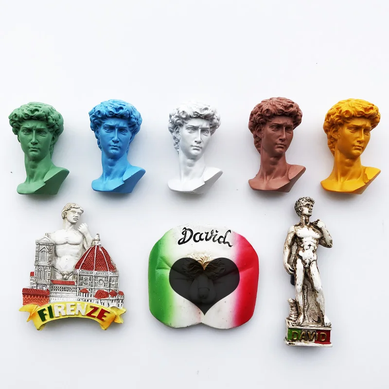 

Italy Creative Travel Commemorative Decorative Resin Crafts Florence David Magnetic Fridge Magnets