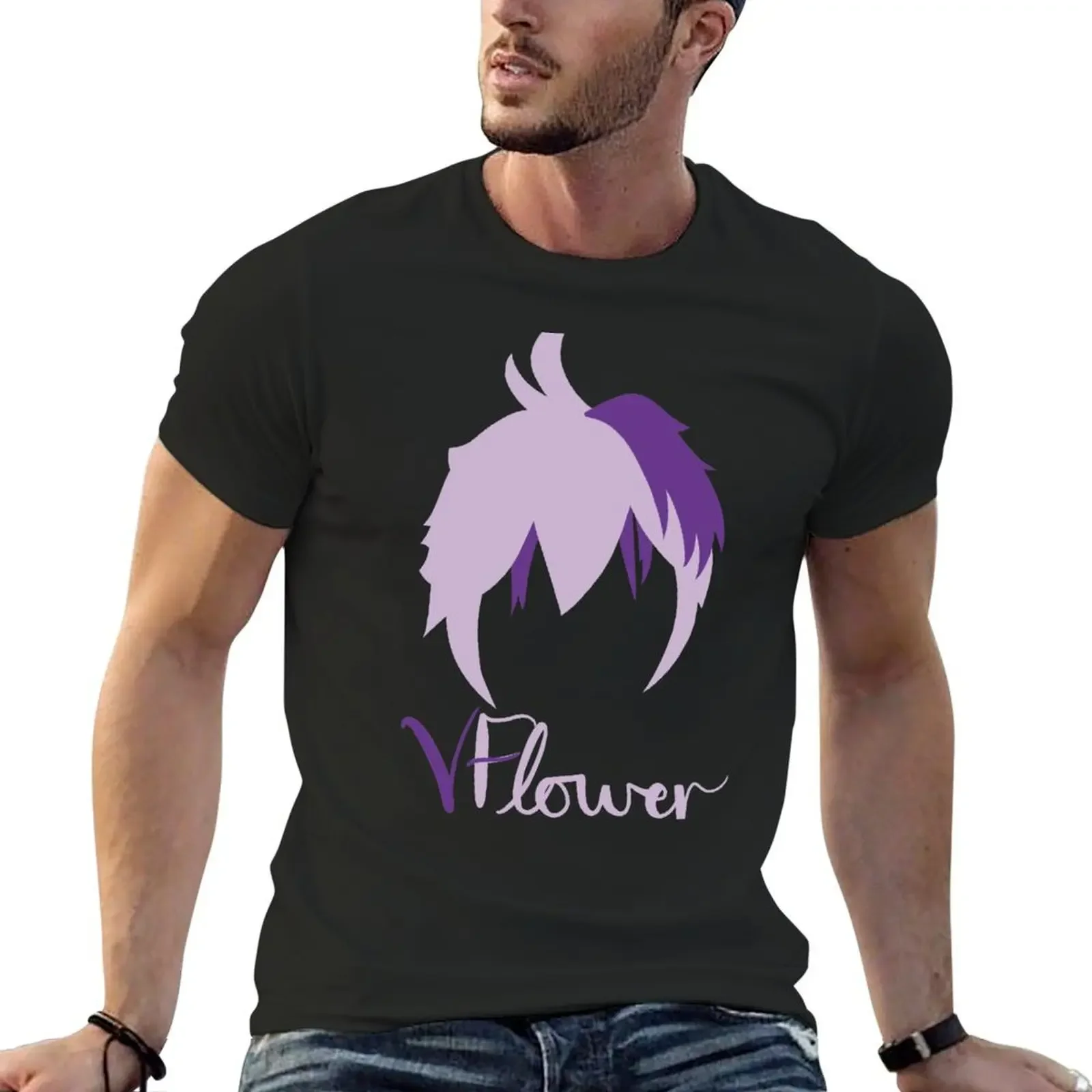 Футболка с силуэтом VFlower одежда в стиле хиппи футболки винтажная мужская