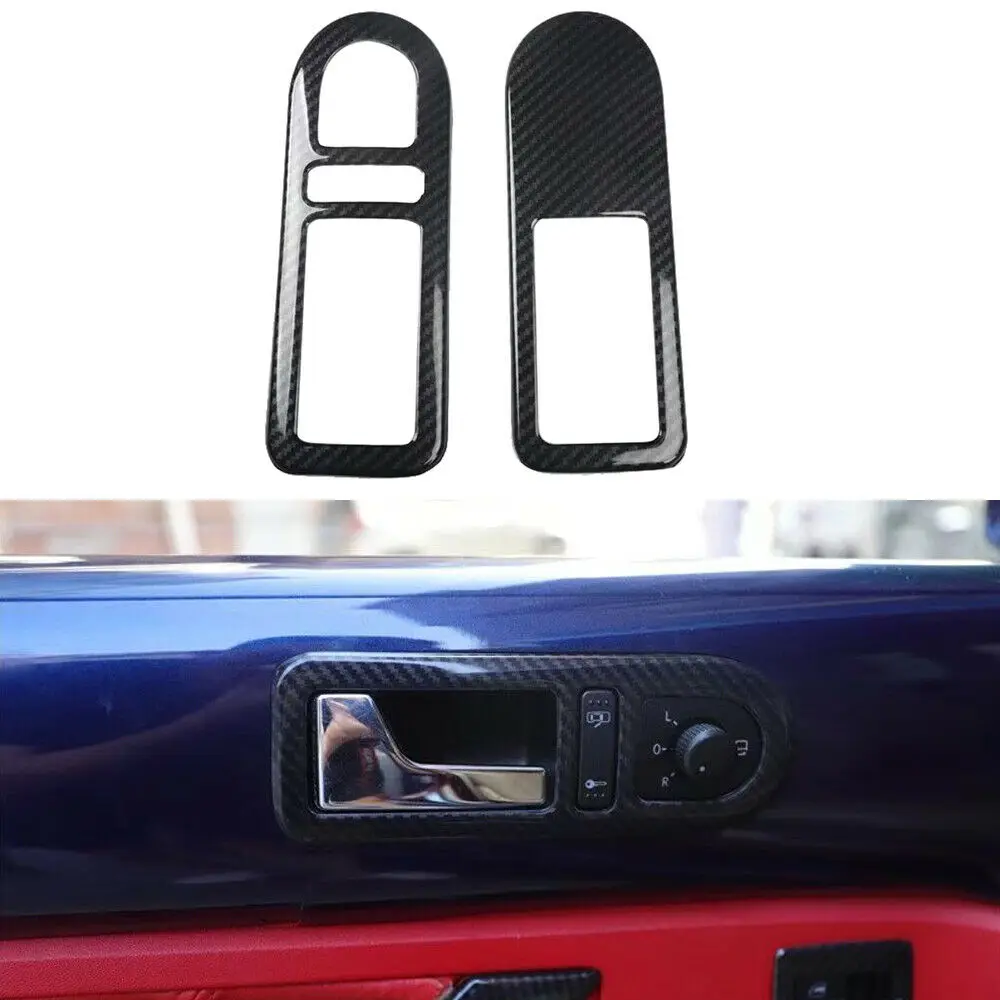 

2* Carbon Fiber Look Side Door Handle Bowl Cover For Volkswagen Beetle 2003-2010
