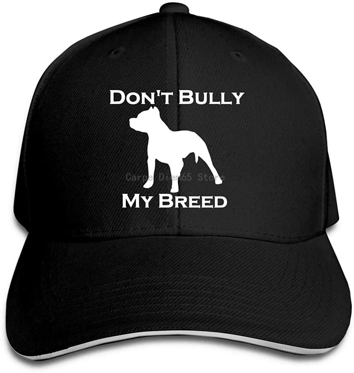 

Men's Don't Bully My Breed Pitbull Snapback Hat Adjustable Peaked Sandwich Cap