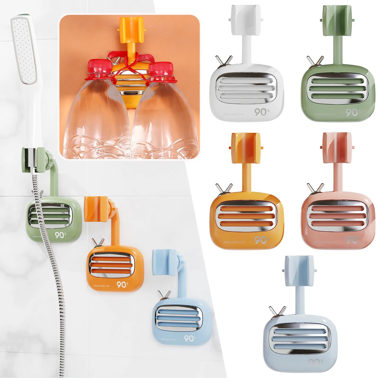 

Крючок с прочной пастой для двери ванной комнаты, настенный кухонный бесшовный крючок для одежды, сушилка для посуды из нержавеющей стали, р...