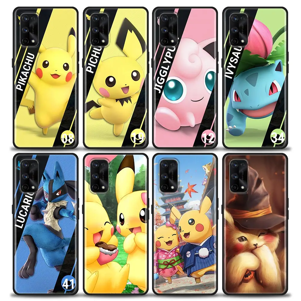 

Pokemon Anime Pichu Pikachu Case For Realme C21Y C21 C25 C20 C15 C12 C11 C1 GT Master Neo Neo2 5G Funda Capa Silicone Soft Cases