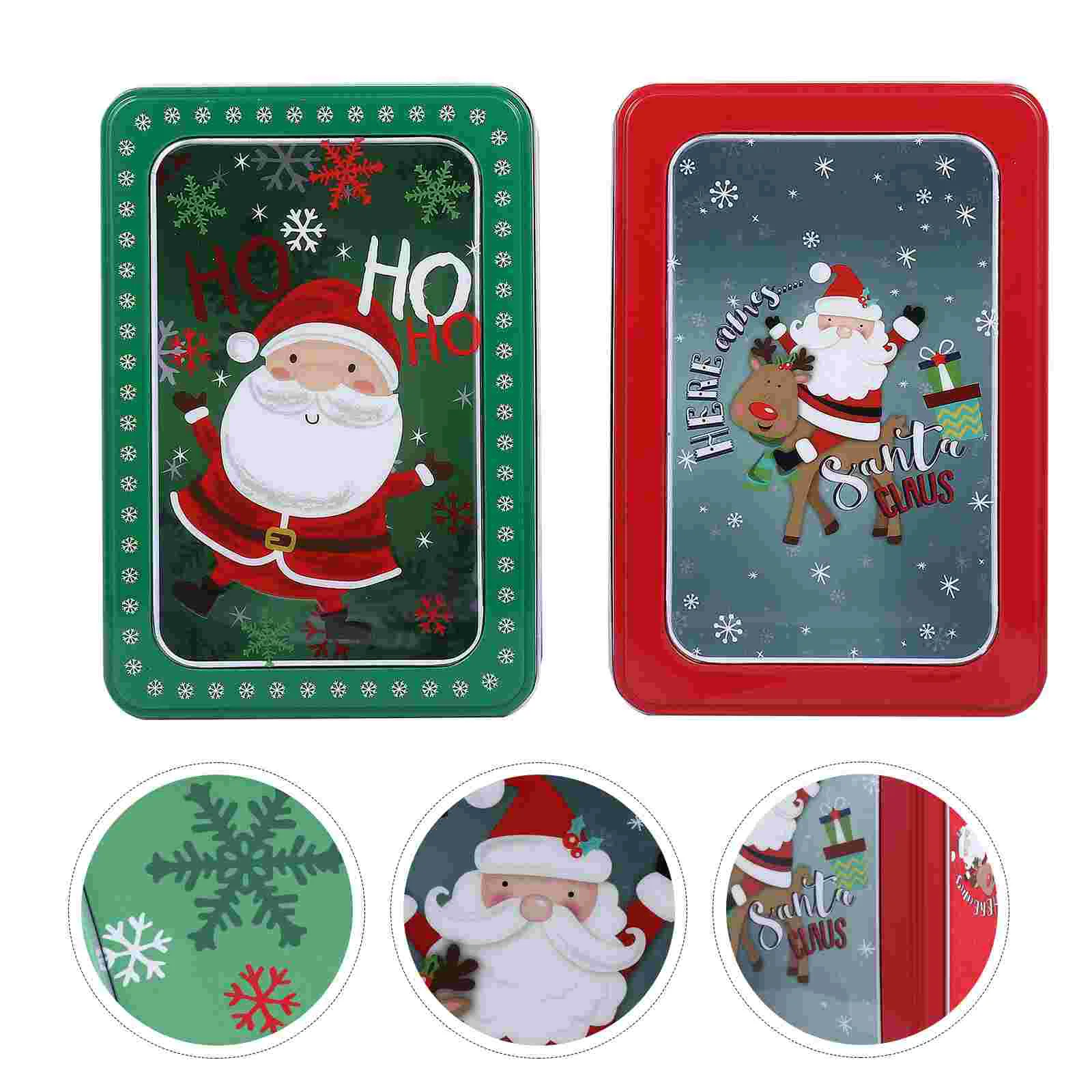 

2pcs Candy Boxes Rectangular Adorable Cookie Boxes Storage Boxes for Candy