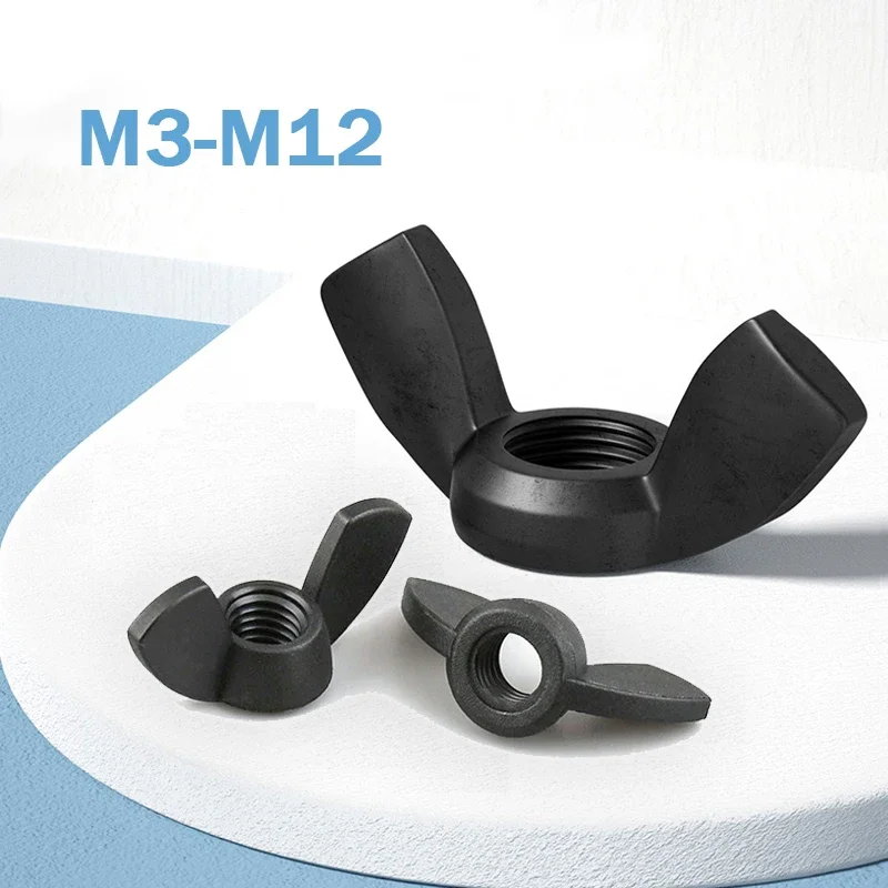 

Черные нейлоновые барашковые гайки M3 M4 M5 M6 M8 M10 M12 5-30 шт