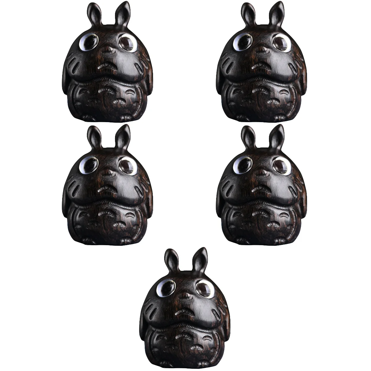 

5pcs Wood Rabbit Charm Rabbit Hanging Ornament DIY Key Charm Wood Rabbit Craft