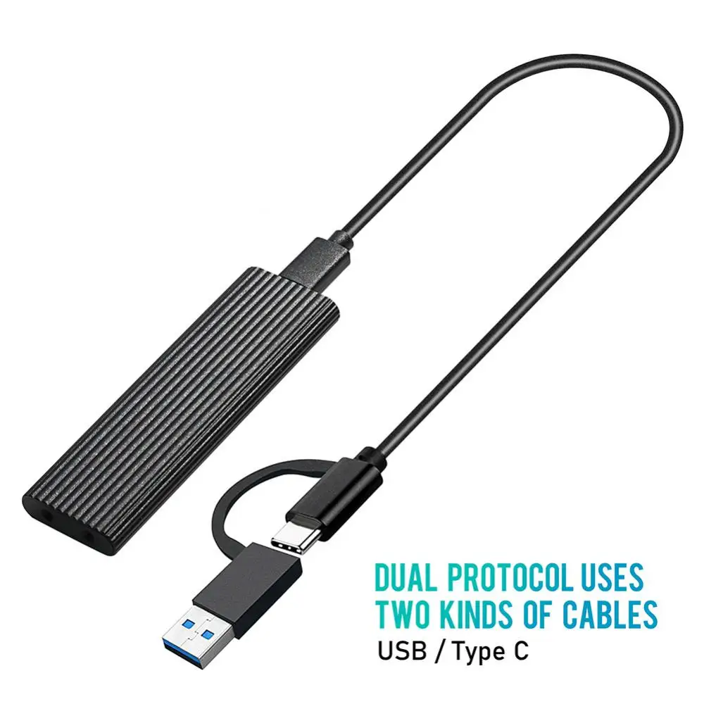 

2tb M.2 Nvme/nvme Case Adapter Kit Uasp Protocol M.2 Ssd To Usb 3.1 Enclosure 10gbps Portable Aluminum Alloy Type-c To Type-c